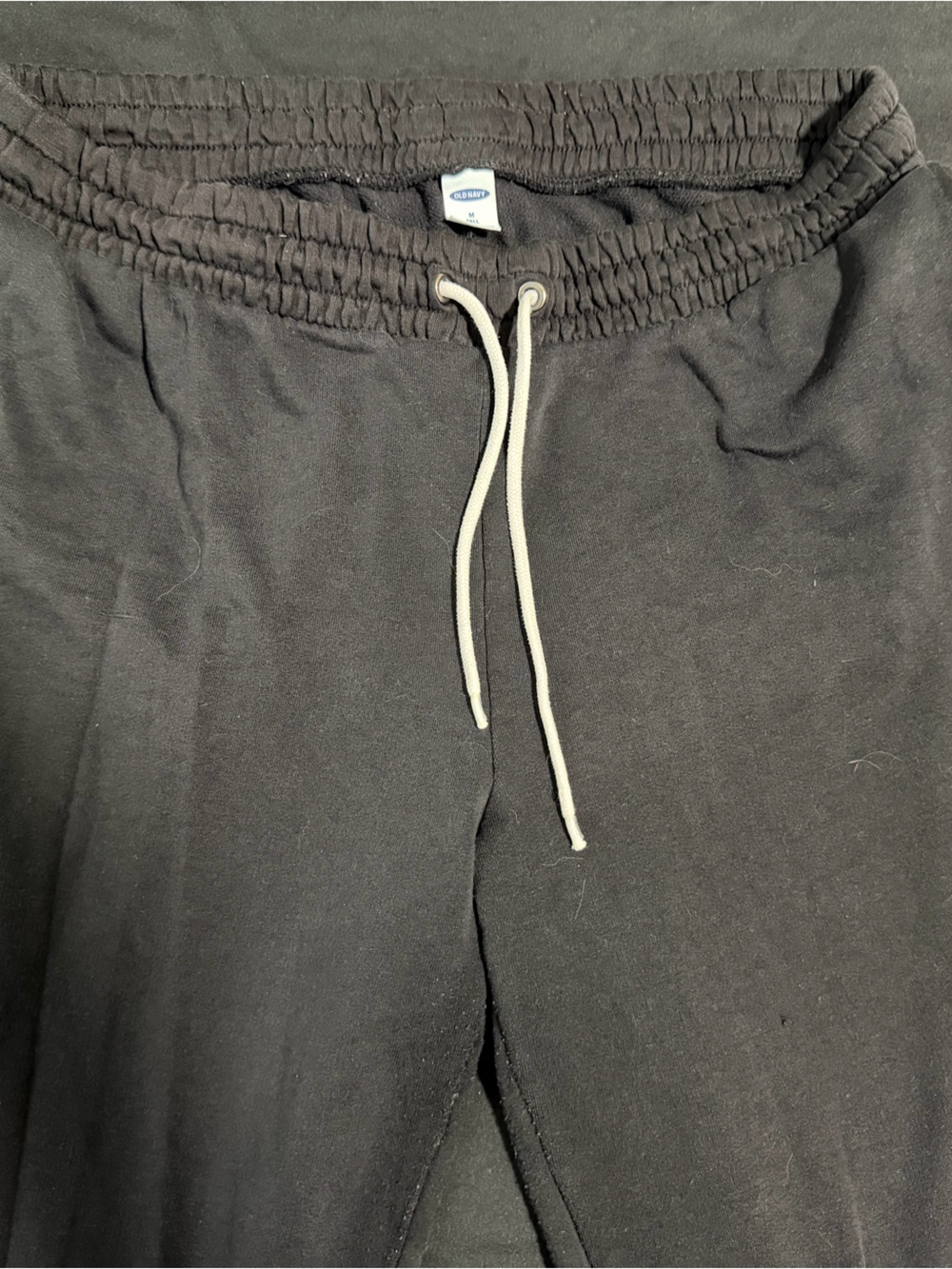 Old Navy Black Jogger Sweatpants with White Drawstring